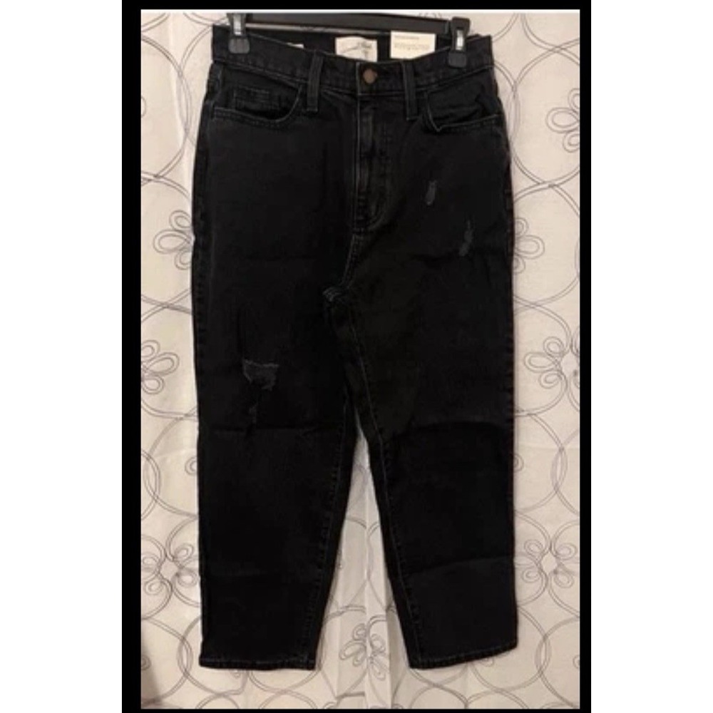 Universal thread women's stretch straight black jeans size‎ 4 short